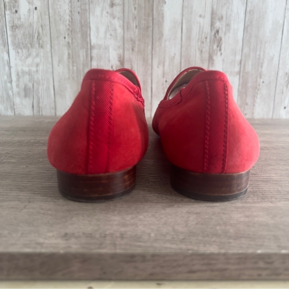 Ralph Lauren Clair Women's Red Loafers Size 8.5 - Picture 4 of 6
